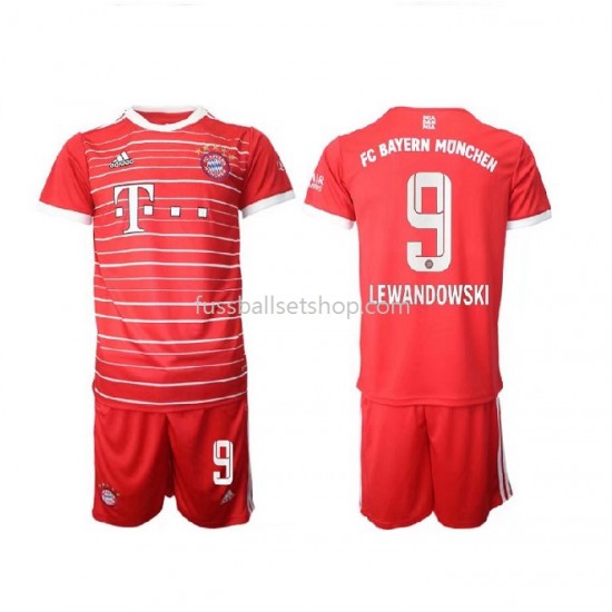 Günstige Fußball Trikotsatz Bayern München Lewandowski 9 Kinder Heimtrikot 2022-2023 Kurzarm