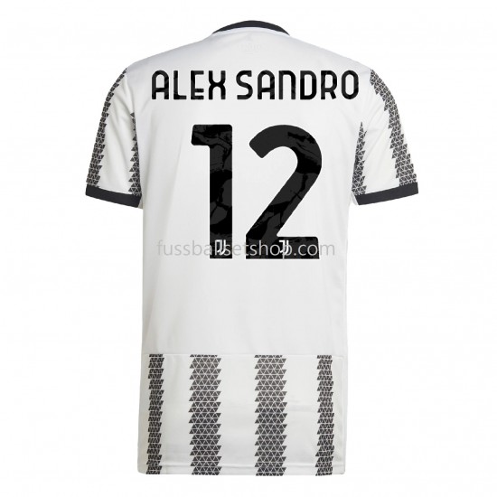 Günstige Fußball Trikotsatz Juventus Turin Alex Sandro 12 Heimtrikot 2022-2023 Kurzarm