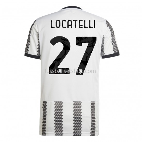 Günstige Fußball Trikotsatz Juventus Turin Locatelli 27 Heimtrikot 2022-2023 Kurzarm