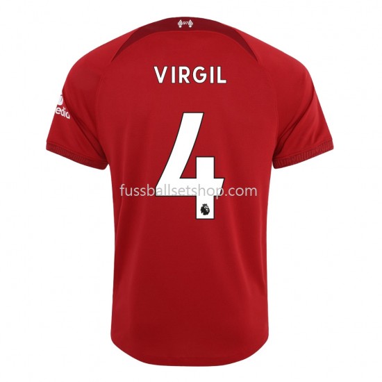 Günstige Fußball Trikotsatz Liverpool Virgil 4 Heimtrikot 2022-2023 Kurzarm