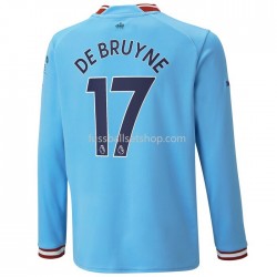 Günstige Fußball Trikotsatz Manchester City De Bruyne 17 Heimtrikot 2022-2023 Langarm