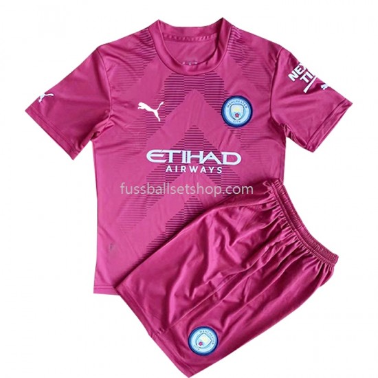 Günstige Fußball Trikotsatz Manchester City Torwart Kinder Heimtrikot 2022-2023 Kurzarm