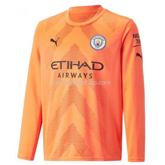 Günstige Fußball Trikotsatz Manchester City Ausweichtrikot 2022-2023 Langarm