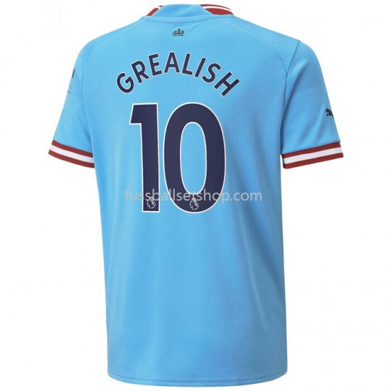 Günstige Fußball Trikotsatz Manchester City Grealish 10 Heimtrikot 2022-2023 Kurzarm