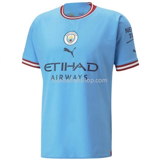 Günstige Fußball Trikotsatz Manchester City Heimtrikot 2022-2023 Kurzarm