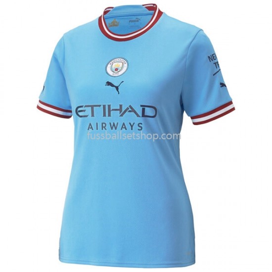 Günstige Fußball Trikotsatz Manchester City Frauen Heimtrikot 2022-2023 Kurzarm