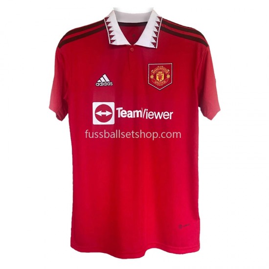 Günstige Fußball Trikotsatz Manchester United Heimtrikot 2022-2023 Kurzarm
