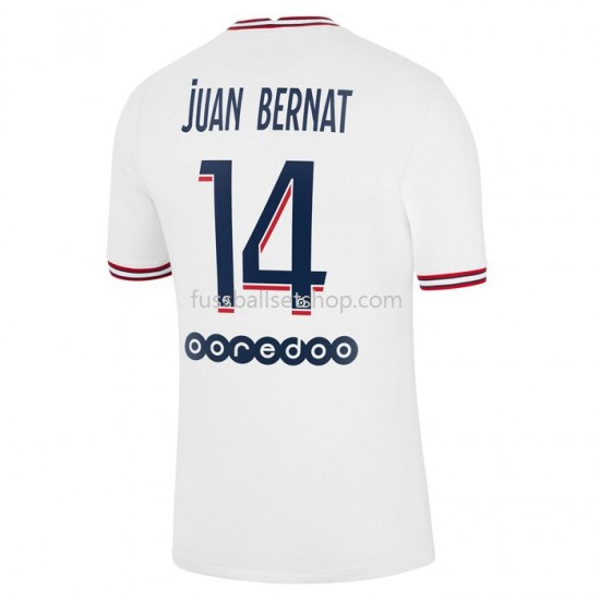 Günstige Fußball Trikotsatz Paris Saint-Germain Juan Bernat 14 Viertestrikot 2021-2022 Kurzarm