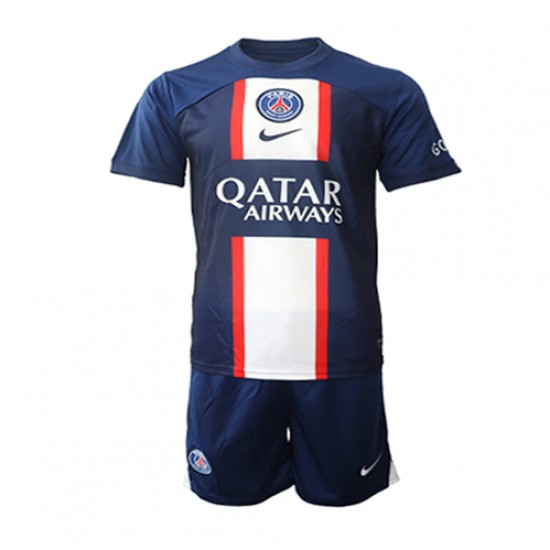 Günstige Fußball Trikotsatz Paris Saint-Germain Kinder Heimtrikot 2022-2023 Kurzarm