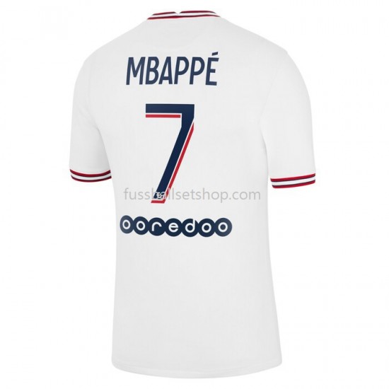 Günstige Fußball Trikotsatz Paris Saint-Germain Kylian Mbappe 7 Viertestrikot 2021-2022 Kurzarm