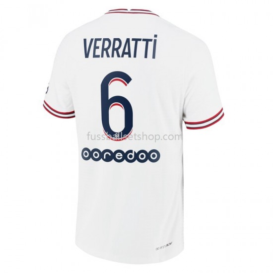 Günstige Fußball Trikotsatz Paris Saint-Germain Marco Verratti 6 Viertestrikot 2021-2022 Kurzarm