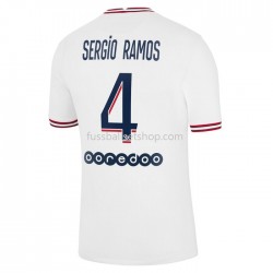 Günstige Fußball Trikotsatz Paris Saint-Germain Sergio Ramos 4 Viertestrikot 2021-2022 Kurzarm