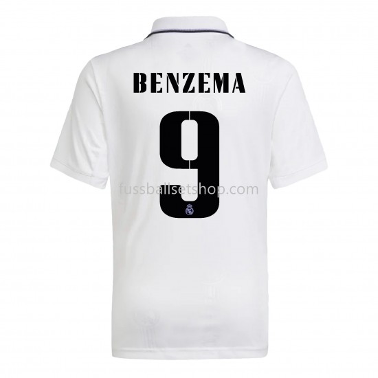 Günstige Fußball Trikotsatz Real Madrid Benzema 9 Heimtrikot 2022-2023 Kurzarm