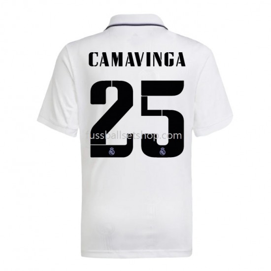 Günstige Fußball Trikotsatz Real Madrid Camavinga 25 Heimtrikot 2022-2023 Kurzarm