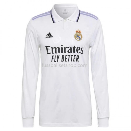Günstige Fußball Trikotsatz Real Madrid Heimtrikot 2022-2023 Langarm