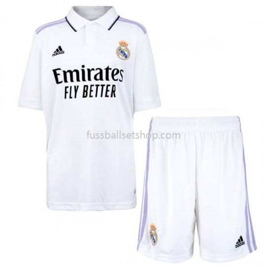 Günstige Fußball Trikotsatz Real Madrid Kinder Heimtrikot 2022-2023 Kurzarm