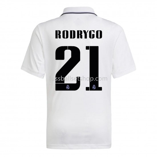 Günstige Fußball Trikotsatz Real Madrid Rodrygo 21 Heimtrikot 2022-2023 Kurzarm