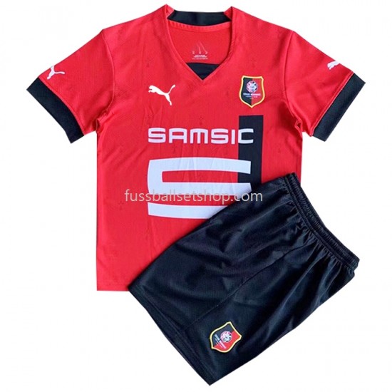 Günstige Fußball Trikotsatz Stade Rennes Kinder Heimtrikot 2022-2023 Kurzarm