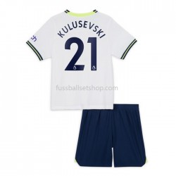 Günstige Fußball Trikotsatz Tottenham Hotspur Dejan Kulusevski 21 Kinder Heimtrikot 2022-2023 Kurzarm