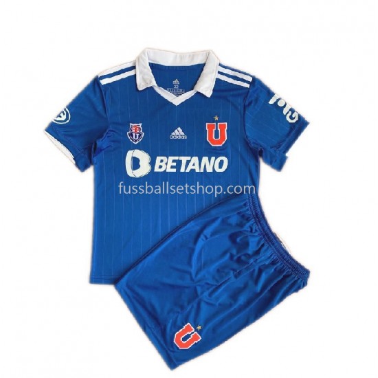 Günstige Fußball Trikotsatz Universidad de Chile Kinder Heimtrikot 2022 Kurzarm