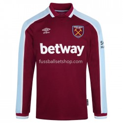 Günstige Fußball Trikotsatz West Ham United Heimtrikot 2021-2022 Langarm