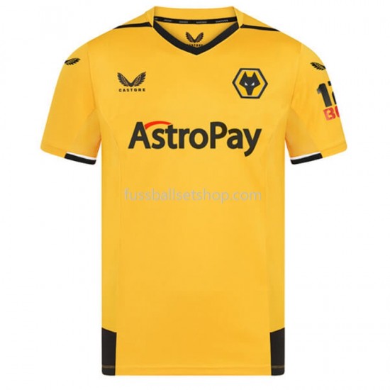 Günstige Fußball Trikotsatz Wolverhampton Wanderers Heimtrikot 2022-2023 Kurzarm
