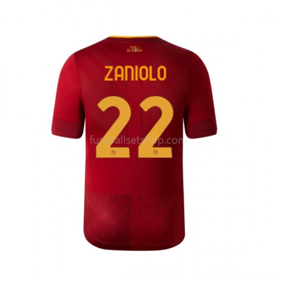 Günstige Fußball Trikotsatz AS Rom Zaniolo 22 Herren Heimtrikot 2022-2023 Kurzarm