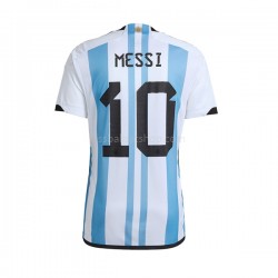 Günstige Fußball Trikotsatz Argentinien Lionel Messi 10 Herren Heimtrikot World Cup 2022 Kurzarm