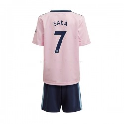 Günstige Fußball Trikotsatz Arsenal Saka 7 Kinder Ausweichtrikot 2022-2023 Kurzarm