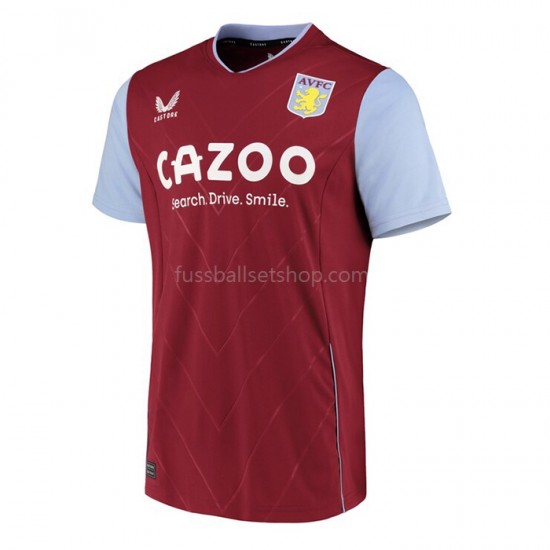 Günstige Fußball Trikotsatz Aston Villa Herren Heimtrikot 2022-2023 Kurzarm