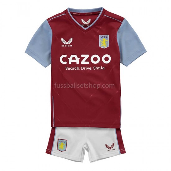 Günstige Fußball Trikotsatz Aston Villa Kinder Heimtrikot 2022-2023 Kurzarm