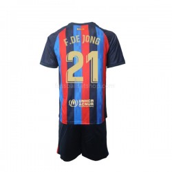 Günstige Fußball Trikotsatz FC Barcelona Frenkie de Jong 21 Kinder Heimtrikot 2022-2023 Kurzarm
