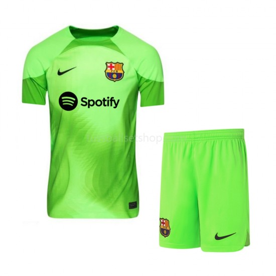 Günstige Fußball Trikotsatz FC Barcelona Torwart Kinder Heimtrikot 2022-2023 Kurzarm
