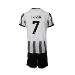 Günstige Fußball Trikotsatz Juventus Turin Chiesa 7 Kinder Heimtrikot 2022-2023 Kurzarm