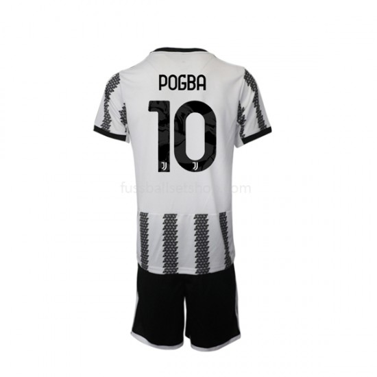 Günstige Fußball Trikotsatz Juventus Turin Pogba 10 Kinder Heimtrikot 2022-2023 Kurzarm