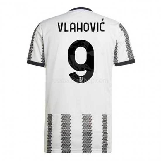 Günstige Fußball Trikotsatz Juventus Turin Vlahovic 9 Herren Heimtrikot 2022-2023 Kurzarm