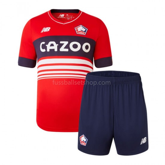 Günstige Fußball Trikotsatz OSC Lille Kinder Heimtrikot 2022-2023 Kurzarm