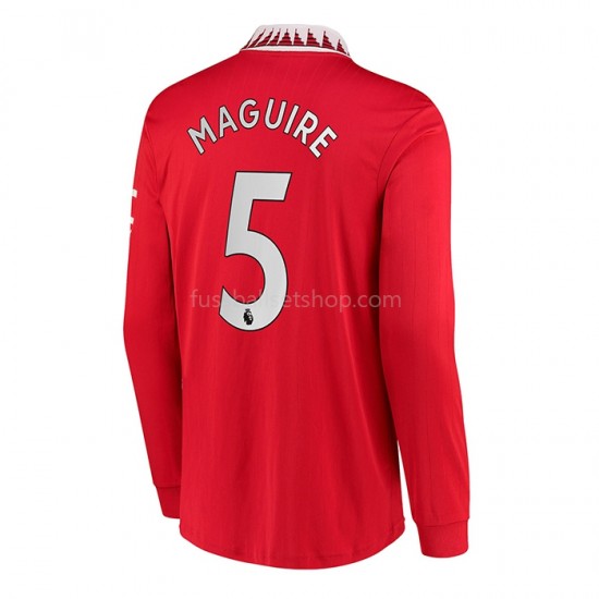 Günstige Fußball Trikotsatz Manchester United Harry Maguire 5 Herren Heimtrikot 2022-2023 Langarm