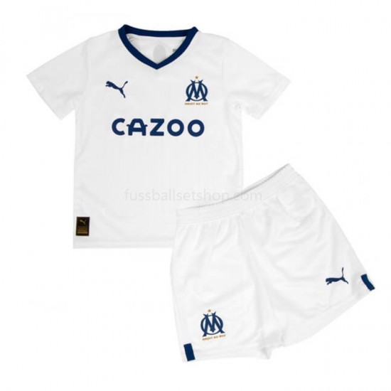 Günstige Fußball Trikotsatz Olympique Marseille Kinder Heimtrikot 2022-2023 Kurzarm
