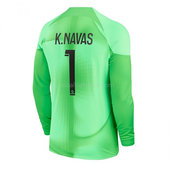 Günstige Fußball Trikotsatz Paris Saint-Germain K.Navas 1 Torwart Herren Heimtrikot 2022-2023 Langarm