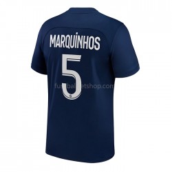Günstige Fußball Trikotsatz Paris Saint-Germain Marquinhos 5 Herren Heimtrikot 2022-2023 Kurzarm