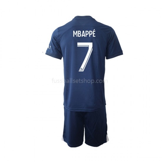 Günstige Fußball Trikotsatz Paris Saint-Germain Mbappé 7 Kinder Heimtrikot 2022-2023 Kurzarm
