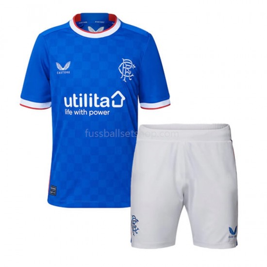 Günstige Fußball Trikotsatz Rangers Kinder Heimtrikot 2022-2023 Kurzarm