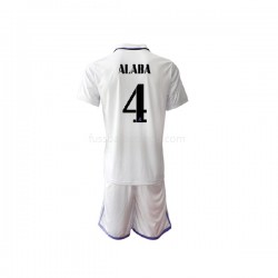 Günstige Fußball Trikotsatz Real Madrid David Alaba 4 Kinder Heimtrikot 2022-2023 Kurzarm
