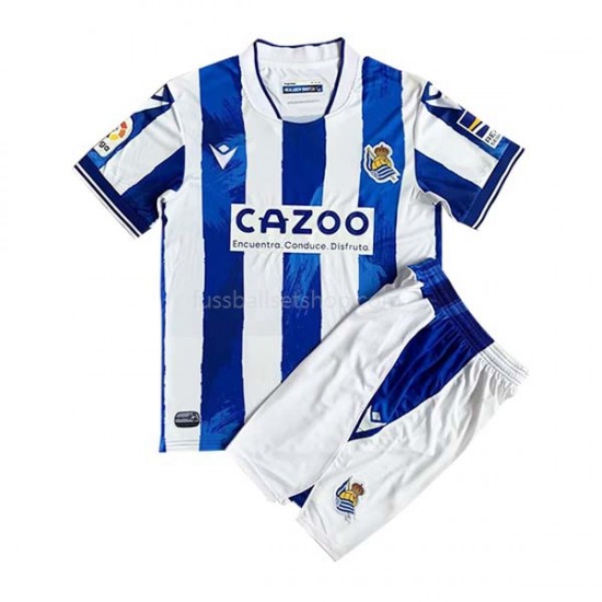 Günstige Fußball Trikotsatz Real Sociedad Kinder Heimtrikot 2022-2023 Kurzarm