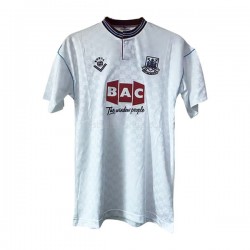 Günstige Fußball Trikotsatz West Ham United Retro Herren Auswärtstrikot 1989-1990 Kurzarm