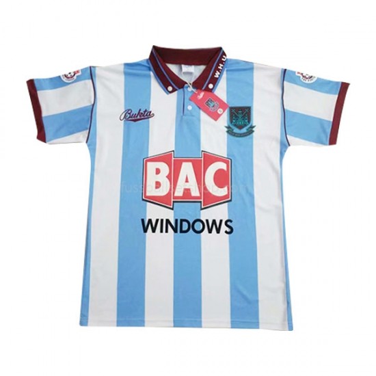 Günstige Fußball Trikotsatz West Ham United Retro Herren Auswärtstrikot 1991-1992 Kurzarm