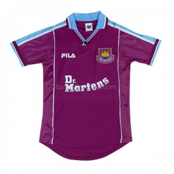 Günstige Fußball Trikotsatz West Ham United Retro Herren Heimtrikot 1999-2001 Kurzarm
