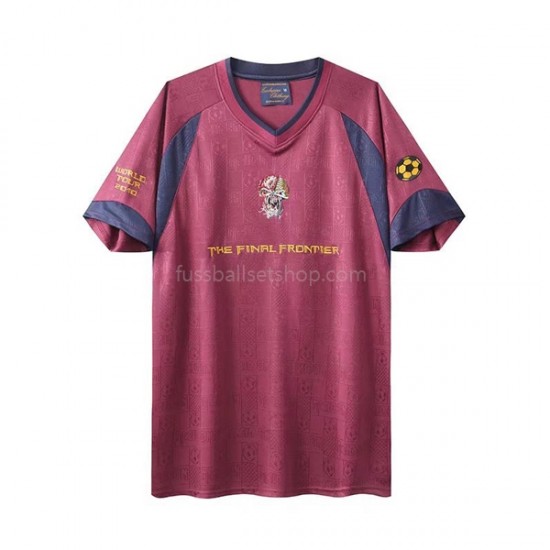 Günstige Fußball Trikotsatz West Ham United Iron Maiden Retro Herren Auswärtstrikot 2010 Kurzarm