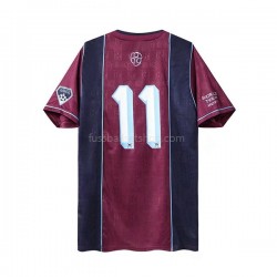Günstige Fußball Trikotsatz West Ham United Iron Maiden Retro Herren Auswärtstrikot 2011 Kurzarm